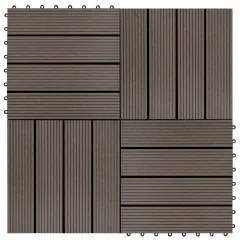 vidaXL Talne plošče 22 kosov 30x30 cm 2 m² WPC temno rjave