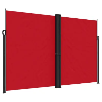 vidaXL Zložljiva stranska tenda rdeča 220x1000 cm