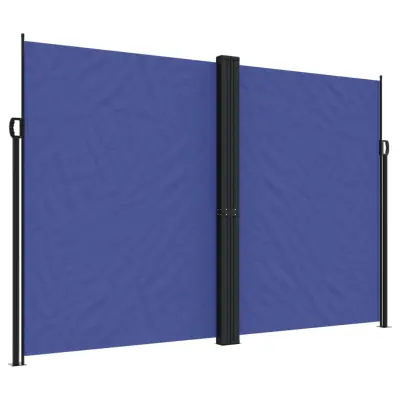 vidaXL Zložljiva stranska tenda modra 220x1200 cm
