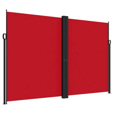 vidaXL Zložljiva stranska tenda rdeča 220x1200 cm