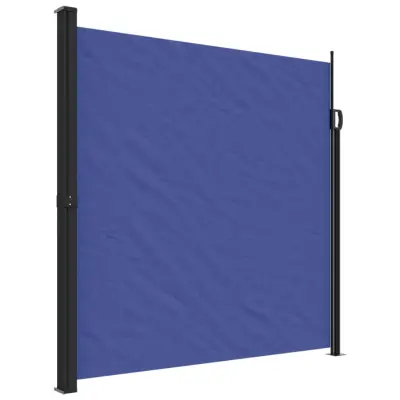 vidaXL Zložljiva stranska tenda modra 200x600 cm