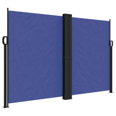 vidaXL Zložljiva stranska tenda modra 160x1000 cm