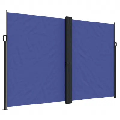 vidaXL Zložljiva stranska tenda modra 220x600 cm