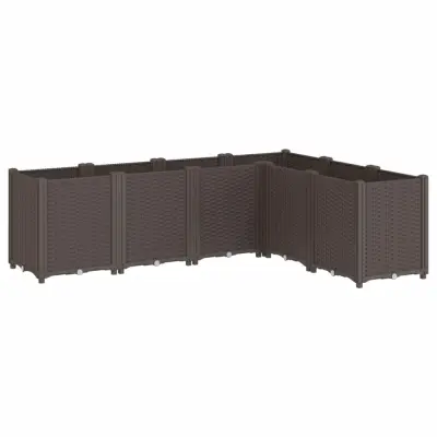 vidaXL Vrtno cvetlično korito rjavo 160x120x53 cm PP