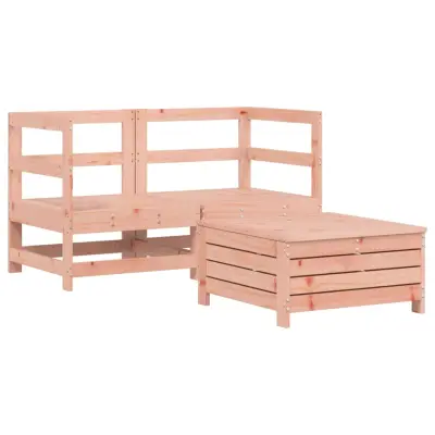 vidaXL Vrtna sedežna garnitura 3-delna trden les douglas