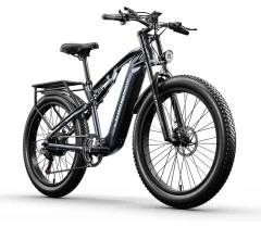 Električno kolo Shengmilo za odrasle, 1000 W, zmogljiv motor BAFANG, 17,5 AH baterija Samsung, 840 WH, 26*3" debela pnevmatika, polno vzmetenje, 42 km/h, e-bike