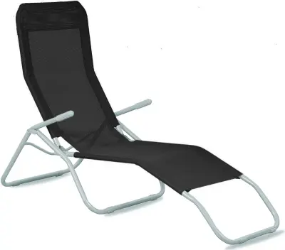 Aga Vrtni ležalnik SIESTA Black