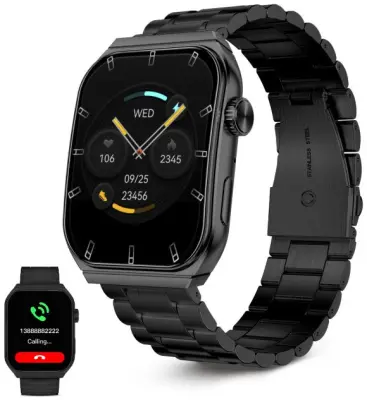 KSIX, pametna ura Olympo, z AMOLED zaslonom velikosti 1,96 palca, 2 pasova, 5 dni avtonomije, črna