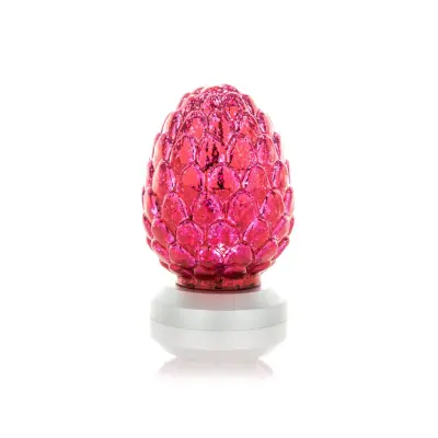 Okrasni storž z led lučko h12cm / več barv / steklo