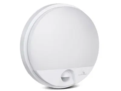 LED svetilka s senzorjem gibanja Maclean, PIR senzor, bela, 15W, IP54, 1100lm, nevtralna
