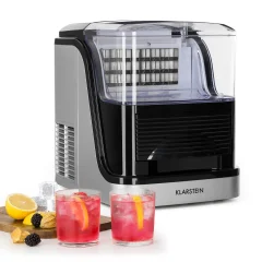 Klarstein Kristall , ledomad za cisti led, 2 velikosti ledenih kock, 2,5l posoda za vodo