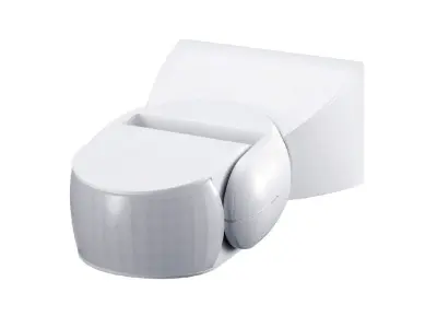 Senzor svetlobe MacLean zunanji montažni, 220V, IP54, 180°, 12m, bele barve