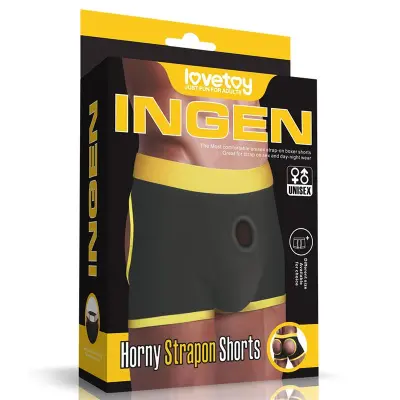 STRAP-ON BOKSARICE Lovetoy Ingen Horny Yellow-črna-XL/2XL