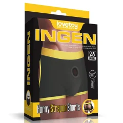 STRAP-ON BOKSARICE Lovetoy Ingen Horny Yellow-črna-XS/S