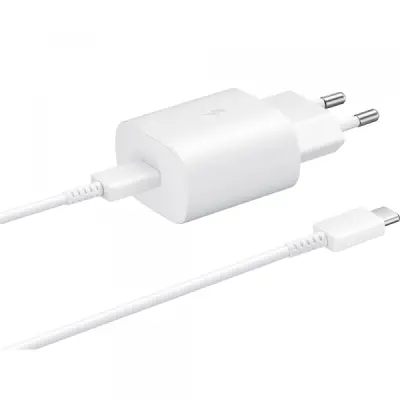 Samsung hišni polnilec Super Fast Charge EP-TA845XWE 45W + kabel EP-DN975BWE TYPE C bel - original (Bulk)