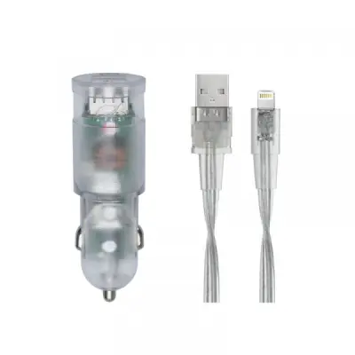 RIVACASE avtopolnilec VA4225 TD2 3,4A + podatkovno polnilni kabel Lightning Apple iPhone