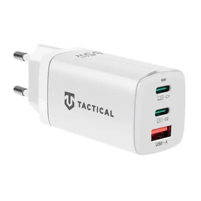 Hišni polnilec adapter FlashBang Gun Fast Charge PD 65W vhod 1x USB A in 2x Type C bel