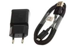 SAMSUNG polnilec EP-TA200EBE 15W s kablom MicroUSB ECB-DU4EBE 1,5m - črn
