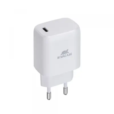 RIVACASE adapter PS4191 W00 hišni polnilec 220V Quick Charge 20W vhod Type C PD 3.0 - Original (EU Blister) bel