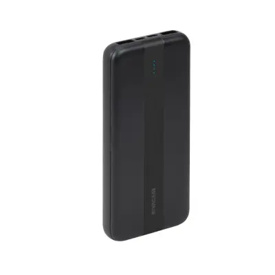 RIVACASE Prenosna baterija VA2041 (''Powerbank'') 10.000 mAh 10W, črn z Type-C in 2x USB-A izhodi ter LED indikatorjem, ki omogoča simultano polnjenje