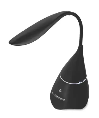Namizna LED lučka ESPERANZA CHARM z bluetooth zvočnikom, črna barva
