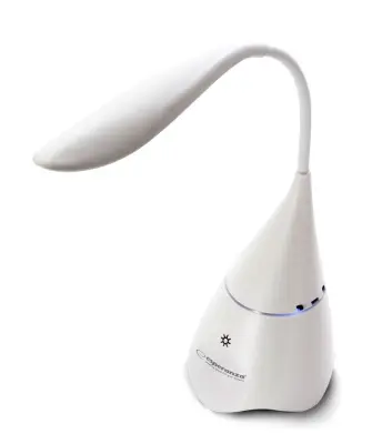 Namizna LED lučka ESPERANZA CHARM z bluetooth zvočnikom, bela barva
