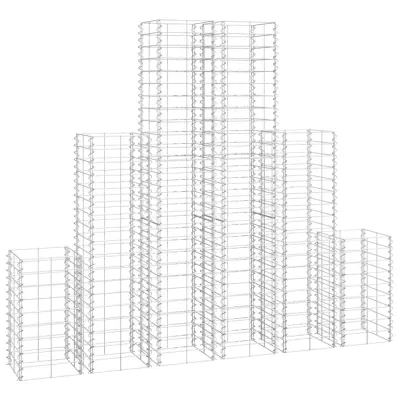 vidaXL Gabion 6 kosov pocinkana žica