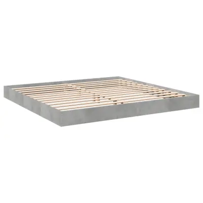 vidaXL Posteljni okvir betonsko siv 180x200 cm inženirski les