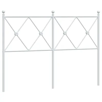 vidaXL Kovinsko vzglavje belo 120 cm