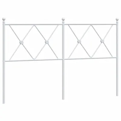vidaXL Kovinsko vzglavje belo 140 cm