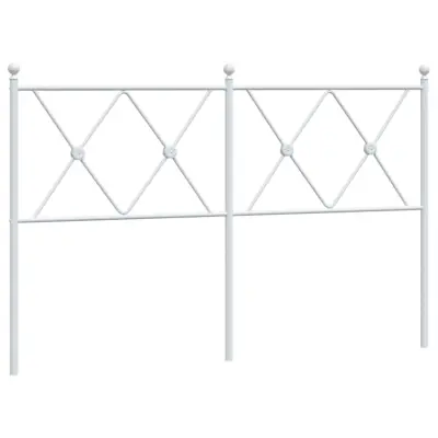 vidaXL Kovinsko vzglavje belo 137 cm