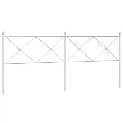 vidaXL Kovinsko vzglavje belo 193 cm
