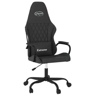 vidaXL Gaming stol črno umetno usnje