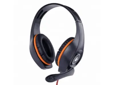 Oranžno-črne slušalke draguljev 3,5 mm