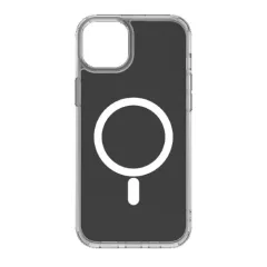 QDOS, Hibridni ovitek Force za iPhone 15 Plus s Snap MagSafe, združljiv, Prozorno