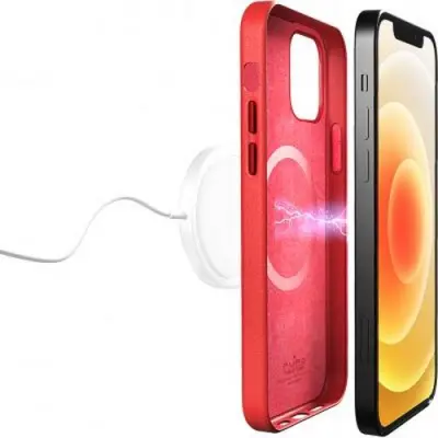 PURO, Ovitek SKYMAG za iPhone 12/12 Pro, združljiv z MagSafe, Rde?a