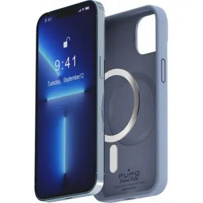 PURO, Icon Silikonski ovitek za iPhone 14 Plus, združljiv z MagSafe, Modra