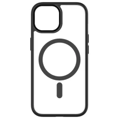 QDOS, Ovitek za iPhone 15 Hybrid Soft with Snap MagSafe, združljiv, ?rna