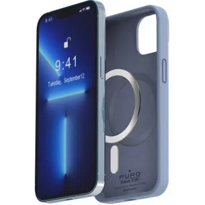 PURO, Silikonski ovitek Icon za iPhone 14, združljiv z MagSafe, Modra