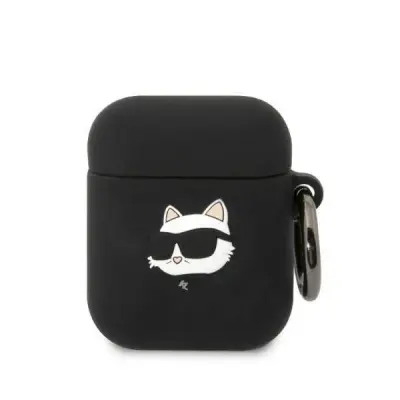 KARL LAGERFELD AirPods 1 / Airpods 2 Case -Choupette - črna - KLA2RUNCHK