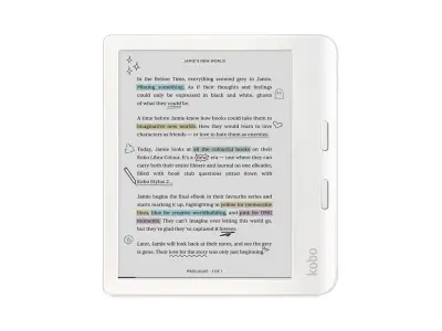 KOBO Libra Colour, 7'' Touch, 32GB, WiFi, bel E-bralnik