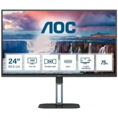 Monitor AOC 60,5 cm (75) 24V5CE 1920x1080 75Hz IPS 4ms HDMI DP Via USB-C USB-C 65W 4xUSB3.2 VESA Zvočniki  3H sRGB119% E-Line