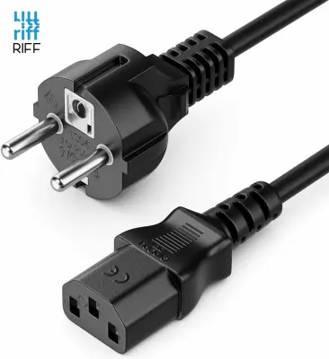Riff napajalni omrežni kabel iz vtiča EU v vtič C13 1,5 m črn