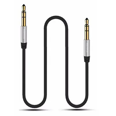 Remax L200 Univerzalni 3,5 mm Aux Jack kabel 3,5 mm moški na 3,5 mm moški Anti-Tangle 2m kabel črn