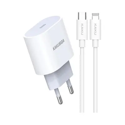 iKaku KSC-547 PD20W komplet hitrega polnilnika Adapter + podatkovni kabel Type-C na Lightning
