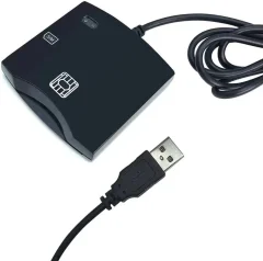 Čitalec pametnih kartic Riff PC/SC CCID ISO7816 s kablom USB 2.0 črne barve