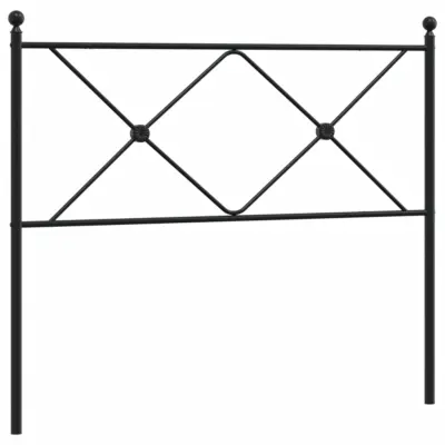 vidaXL Kovinsko posteljno vzglavje črno 107 cm