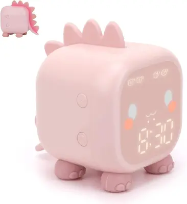 Prikupna dinozavrska budilka Wake Up in nočna lučka z USB budilko