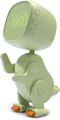 Digitalna budilka z dinozavri, spalnica, risanka, nočna ura