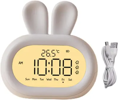 Risana zajčja budilka večnamenska budilka s prikazom temperature